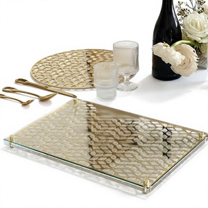 Plateau à Challah Rectangulaire en Acrylique Transparent Personnalisé, Décoration de Table Moderne en Verre Découpé au Laser - Product Image 4