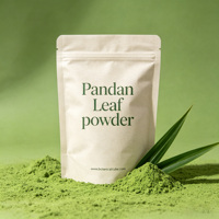 Poudre de feuille de Pandan en marque blanche OEM, pure et naturelle, qualité alimentaire, couleur verte, ingrédient de pâtisserie, emballage personnalisé, vente en gros en vrac