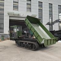 Dumper sur chenilles de 8 tonnes avec benne en forme de U, moteur Cummins certifié EPA, camion benne sur chenilles pour la construction