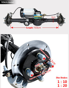 Três roda a carga alta 1000kg do motor 3000w 60v 72v do eixo de movimentação de disco do veículo bonde - Product Image 4