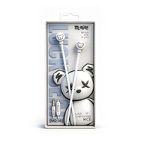Écouteurs intra-auriculaires Kiki MQ-38 au design attrayant, jack rond 3,5 mm, câble de 1,2 m, commandes intégrées, microphone filaire, ABS/TPE
