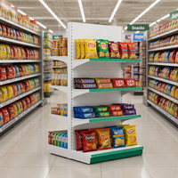 Étagères Gondoles Réglables 6 Niveaux, Cadre en Fer, Capacité 100 kg, Noir et Blanc, pour Magasins de Détail, Librairies, Pharmacies, Papeteries
