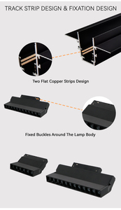DC 24V 12W Sistema de luz de pista LED plegable 90 grados Inclinado 2700K-6500K Luz de pista magnética - Product Image 3