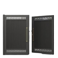 Portail battant en aluminium noir thermolaqué, nouveau modèle, prix usine, élégant, pour trottoir ou clôture