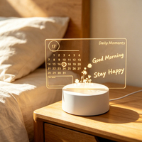 Lampe 3D en acrylique personnalisée de haute qualité, veilleuse de chambre avec tableau d'écriture calendrier, tableau d'art vierge DIY pour chambre d'enfant, cadeau