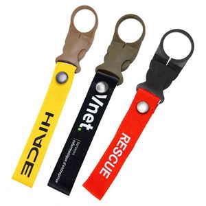 Portable Mineral Water Bottle Ring Holder Keychain Belt Webbing Strap for Outdoor Camping - Product Image 1