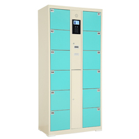 Casier de rangement en libre-service à code à barres électronique intelligent Salle de sport à mi-fonction et armoire en acier pour colis