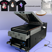 Eizoulyn Nouveauté Machine à secouer et sécher la poudre DTF 24 pouces 4 têtes automatique 60 cm pour les utilisateurs DTF avancés