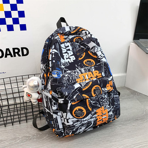 Mochila Escolar para Estudiantes de Secundaria y Universidad, para Chicos y Chicas, Moderna, Personalizada, con Diseño de Grafiti, Bolsa de Malla Versátil e Informal - Product Image 6