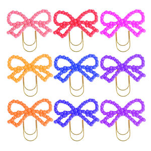 Cadeaux artisanaux promotionnels, nœud rose, fournitures de papeterie, marque-page, nœud papillon, nœud décoratif coloré pour cadeau - Product Image 3