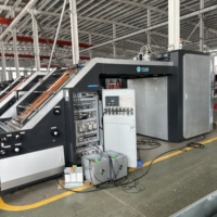 Machine à laminage de carton ondulé à trois plis entièrement automatique à grande vitesse pour la fabrication de boîtes en carton