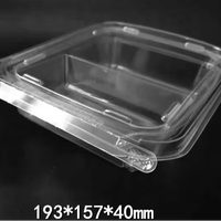 Emballage de boîte à clapet en plastique végétal transparent recyclable personnalisé Récipient à salade pour animaux de compagnie avec couvercle Récipient à fruits en plastique