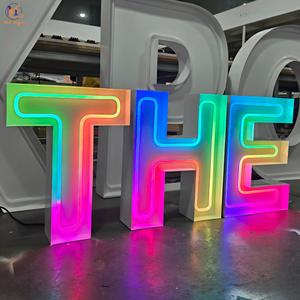 Lettre de chapiteau LED colorée personnalisée pour mariage anniversaire grande ouverture bâtiments de fête bureaux magasins - Product Image 4