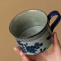 Ensemble de tasses à café en céramique vintage chinoises, design haut de gamme Wabi-Sabi, tasse à café personnelle exquise
