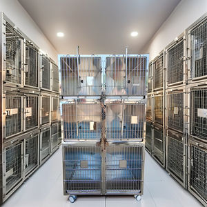 आधुनिक स्टेनलेस स्टील कुत्ते केनेल कैबिनेट ठोस पैटर्न पालतू जानवर की दुकान और छोटे जानवरों के लिए अस्पताल पिंजरे - Product Image 6