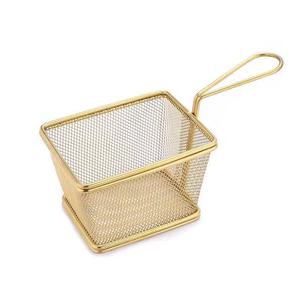 Cesta para aperitivos de acero inoxidable 304, contenedor de comida de Metal duradero, pollo frito, patatas fritas, té con leche, cocina, hoteles, restaurantes - Product Image 5