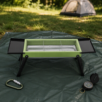 Barbecue portable pliable au charbon de bois pour l'extérieur, modèle domestique, vente en gros