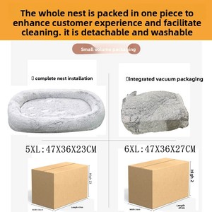 Moderno solido letto per cani per le persone XL lungo peluche inverno eco-friendly 100% cotone riempire in cartone di schiuma di imballaggio - Product Image 2