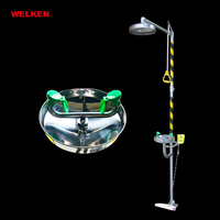 Commande au pied OEM personnalisée ss304 ss316 fabricant de haute qualité combinaison douche oculaire et douche d'urgence