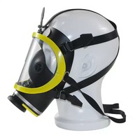 Masque SCBA réglable en silicone de conception large hautement ignifuge de type 4 avec filet de tête en Kevlar pour la lutte contre les incendies