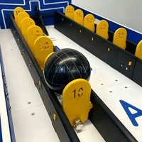 Table de jeu portable de jeu de boules à double allée avec défi de score pour événements et locations