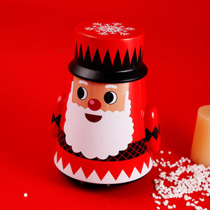 Cajas de lata de galletas decorativas de Navidad con impresión CMYK de alta calidad, caja de lata de Metal con forma de Papá Noel 3D, caramelos, caja de hojalata de goma de mascar de Chocolate - Product Image 3