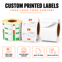 Kertas Label Harga Perekat Premium Custom 58x38mm 50x25mm Stiker Barcode Perekat untuk Promosi Supermarket
