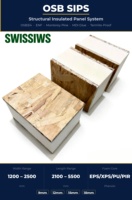 Panneau SIPS OSB sur mesure 50-150mm avec âme EPS XPS, OSB-3 Grade Pin Monterey, faible MOQ, pour mur extérieur, chambre froide, hôtel