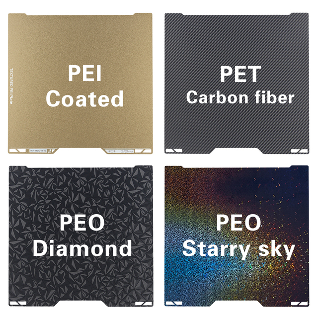 New BAMBURY Textured PEI Build Plate Hotbed Double Sided Smooth Accessories 3D Printer Parts 3 Months Warranty Bulk