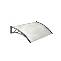 Auvent de porte à revêtement uv, en polycarbonate luxueux en aluminium, auvent/pc