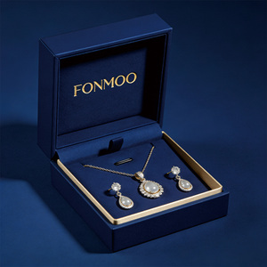 Custom Luxury Eco-Friendly Paperboard Flip Jewelry Box Magnetic Closure Custom Size Four-Color Logo Printing Gift Packaging - Product Image 1