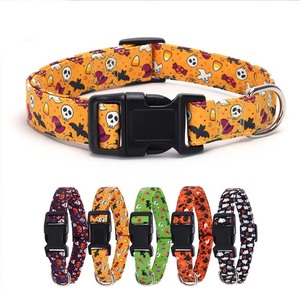 Collar de perro temático de Halloween para perros pequeños y medianos Collar de cuello ajustable para mascotas al por mayor - Product Image 1