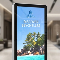 Écran publicitaire LCD de 43, 49 et 55 pouces, signalisation numérique commerciale pour les magasins de détail, les hôtels, les aéroports, fournisseur OEM
