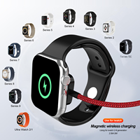 Kabel Pengisi Daya Jam Tangan 3-in-1, Kabel Data Ponsel Satu-ke-tiga Tipe-C Pengisian Cepat PD 60W, Pengisi Daya Nirkabel Jam Tangan