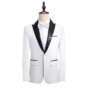 Costume de couleur assortie de style britannique pour la performance de l'animateur, robe de <span class=keywords><strong>mariage</strong></span>, costume tendance pour <span class=keywords><strong>homme</strong></span>, coupe ajustée, photographie en studio, col bateau - Product Image 5
