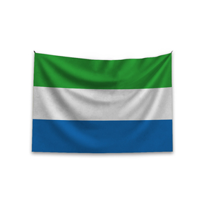 Fábrica personalizada Sierra Leona bandera 100% poliéster 3x5 pies Banners entrega rápida personalizada producto promocional para seguro automotriz - Product Image 1