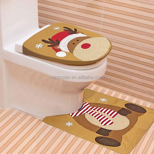 Set <span class=keywords><strong>da</strong></span> Bagno Natalizio Personalizzato con Copriwater, Tappetino e Copri Serbatoio in Rilievo per Decorazioni Natalizie e Regali per Feste - Product Image 6