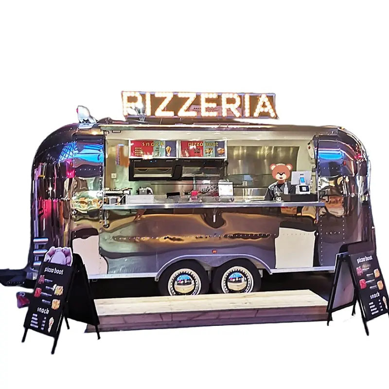 شاحنة أطعمة جميلة شاحنة طعام بمطبخ كامل تقدم مجموعة متنوعة من الخيارات الوظيفية شاحنة طعام للبيع