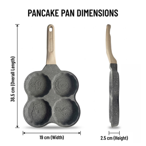 E-Top Poêle à œufs antiadhésive 4-en-1 avec logo coloré, petit emballage, pour cuisine, cuisson, et emballage personnalisé - Product Image 5