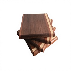 Handcrafted Wooden Coaster Set with Natural Wood Grain, Durable Reusable <b>Drink</b> Mats for Home, Kitchen, Office, Restaurant, Cafe - Product Image 1