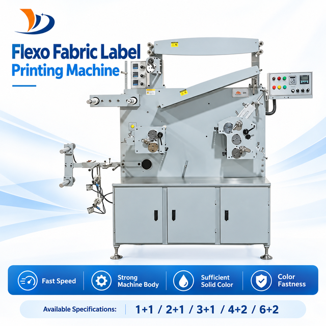 New Small Automatic Flexographic Label Printer Android-Controlled Water Wash Labels High-Speed 50 High Precision 0.02 Accuracy