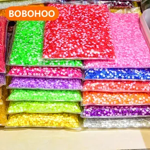 BOBOHOO高品质霓虹灯系列100毛包玻璃珠平背非热固定水钻