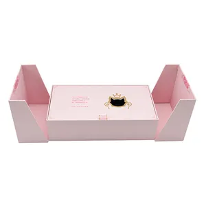 Kosmetik-Geschenkbox recycelbare Schönheitsverpackung luxuriöser Kosmetikkarton aus Papier mit Doppeltür an der Wand mit Schiebeöffnung Geschenkbox mit Klappdeckel