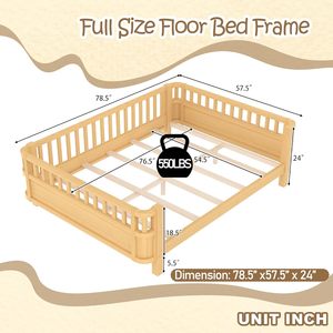Base <span class=keywords><strong>de</strong></span> Cama Moderna <span class=keywords><strong>de</strong></span> Madera Maciza <span class=keywords><strong>de</strong></span> Shandong <span class=keywords><strong>de</strong></span> Tamaño Completo con Barandillas Laterales Desmontables <span class=keywords><strong>de</strong></span> 18.5 Pulgadas <span class=keywords><strong>de</strong></span> Altura <span class=keywords><strong>para</strong></span> Niñas - Product Image 6