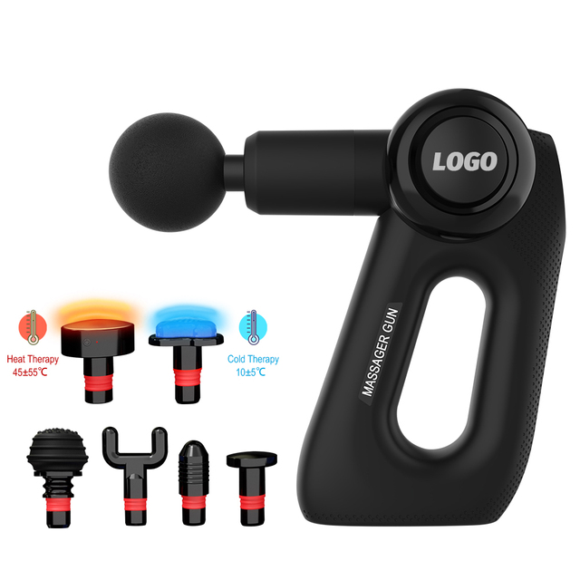 Professional Deep Tissue Massage Gun 40LBS Stall Force Five Speed Settings Cordless Heating Therapy for Body Muscle Soreness