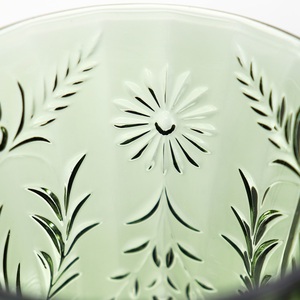 Copa de Vidrio Floral en Relieve Vintage, Copas de Vino Transparentes y de Colores para Bodas y Fiestas, Vajilla Elegante - Product Image 5