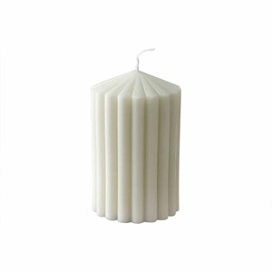 Vertical Striped Pillar Scented <b>Candle</b> Ribbed Cylinder Wax Ornament For Home Table Wedding Party Gift - Product Image 5