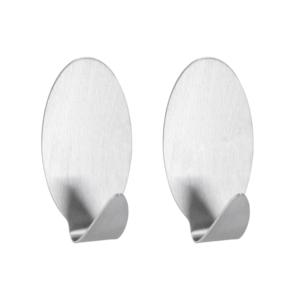 MetalTex Wall <b>Hooks</b> Jumbo Inox 2 Pack Stainless Steel Heavy Duty <b>Hook</b> Set For Home Kitchen <b>Bathroom</b> - Product Image 1