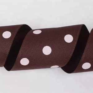 Pink Dots Glitter Printed Polyester/Cotton Double Face Grosgrain <b>Ribbon</b> 1-1/2 Inch Wide for Gift Packaging - Product Image 5