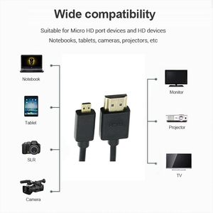Câble <span class=keywords><strong>Micro</strong></span> <span class=keywords><strong>HDMI</strong></span> vers <span class=keywords><strong>HDMI</strong></span> 1M <span class=keywords><strong>2M</strong></span> 5M 10M Câble <span class=keywords><strong>HDMI</strong></span> mâle vers <span class=keywords><strong>Micro</strong></span> <span class=keywords><strong>HDMI</strong></span> mâle Prise en charge de la vitesse élevée 18 Gbps 4K60Hz pour appareil photo reflex numérique - Product Image 5